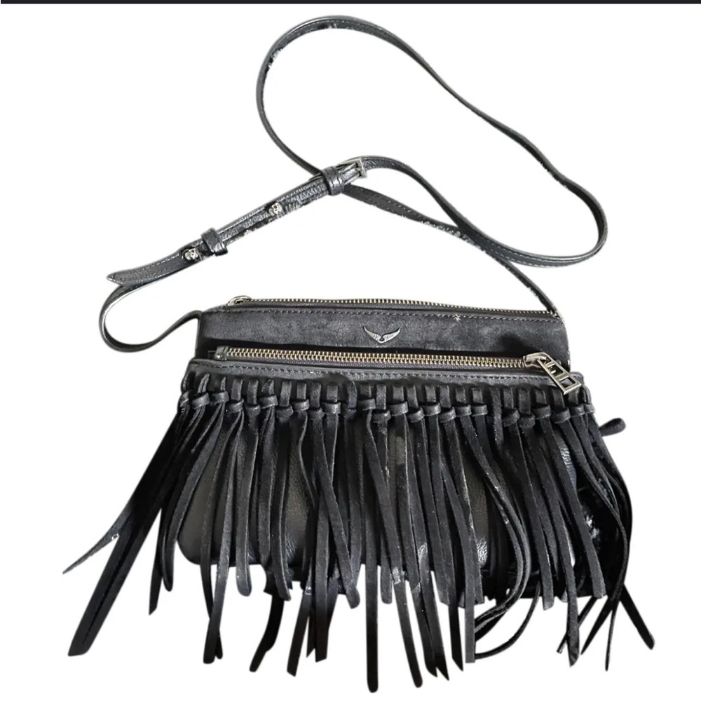 Zadig & Voltaire Black Fringe Crossbody Bag